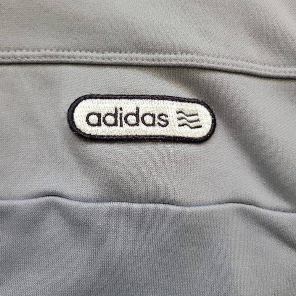 Adidas Gray Quarter-Zip Sweatshirt with Stripes - Picture 4 of 6